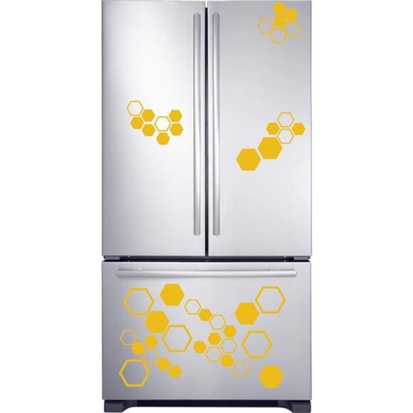 Honeycomb Wall Decals Hexagon Vinyl Wall Decals Geometric Wall Decals Honey - Picture 4 of 8